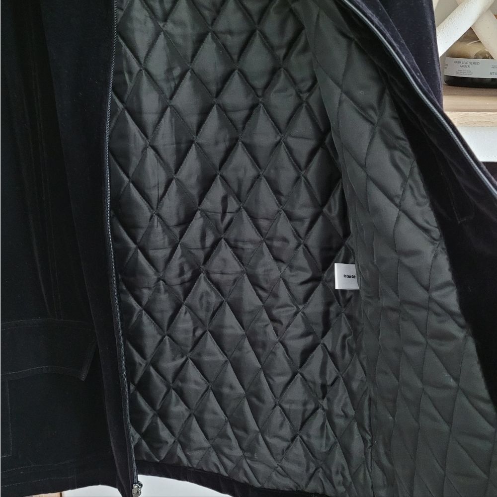 Black GALLERY Jacket with Faux Fur Trim Size Small - Picture 12 of 16